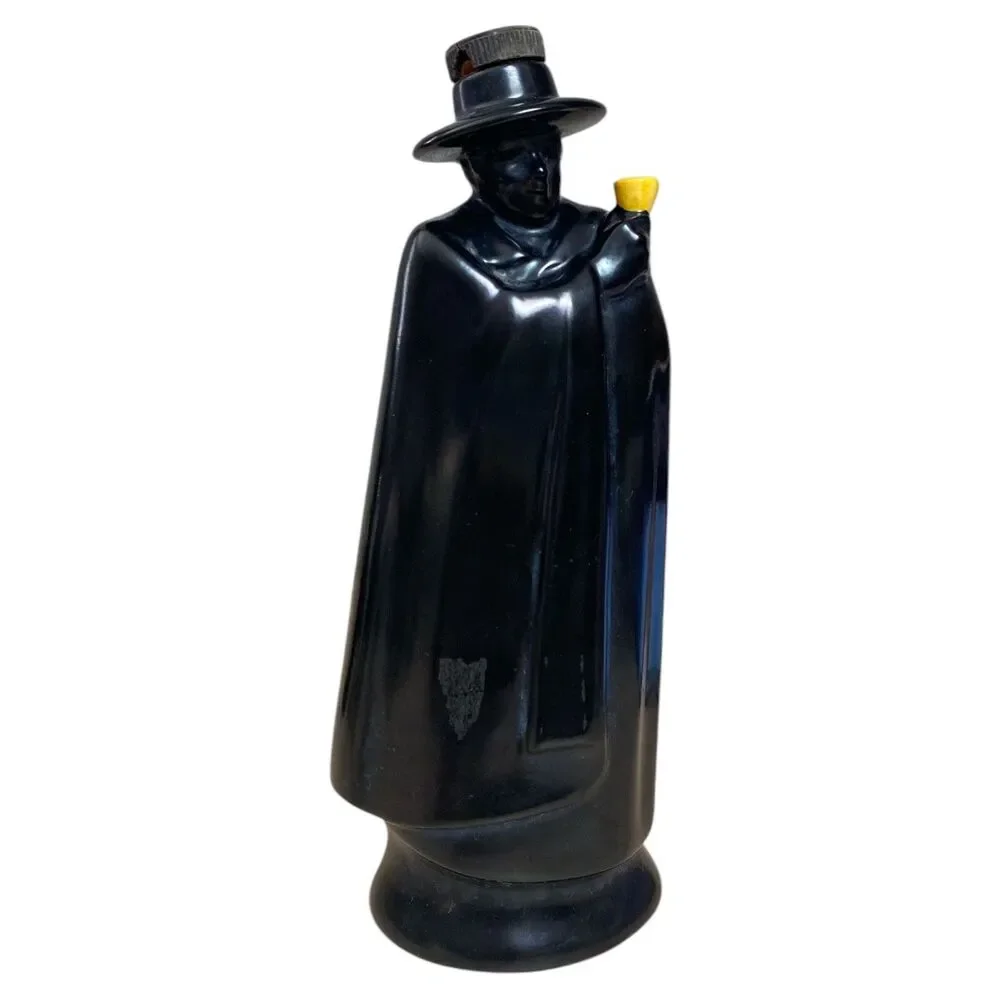 Vintage 1960s Royal Doulton Sandeman Don Dry Sherry Black Decanter 10.5″